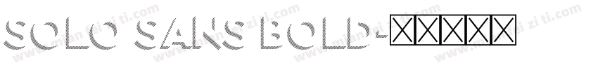solo sans bold字体转换